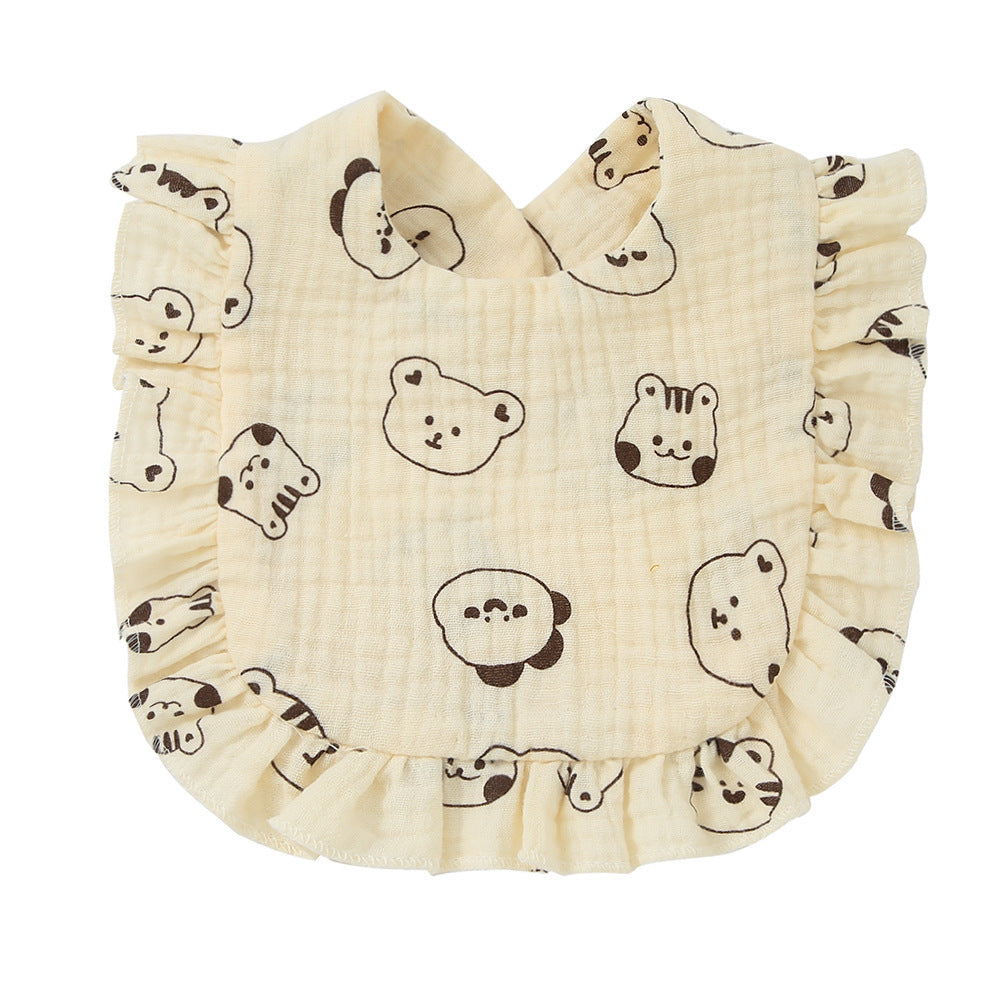 Babies' Printed Cotton Gauze Bib