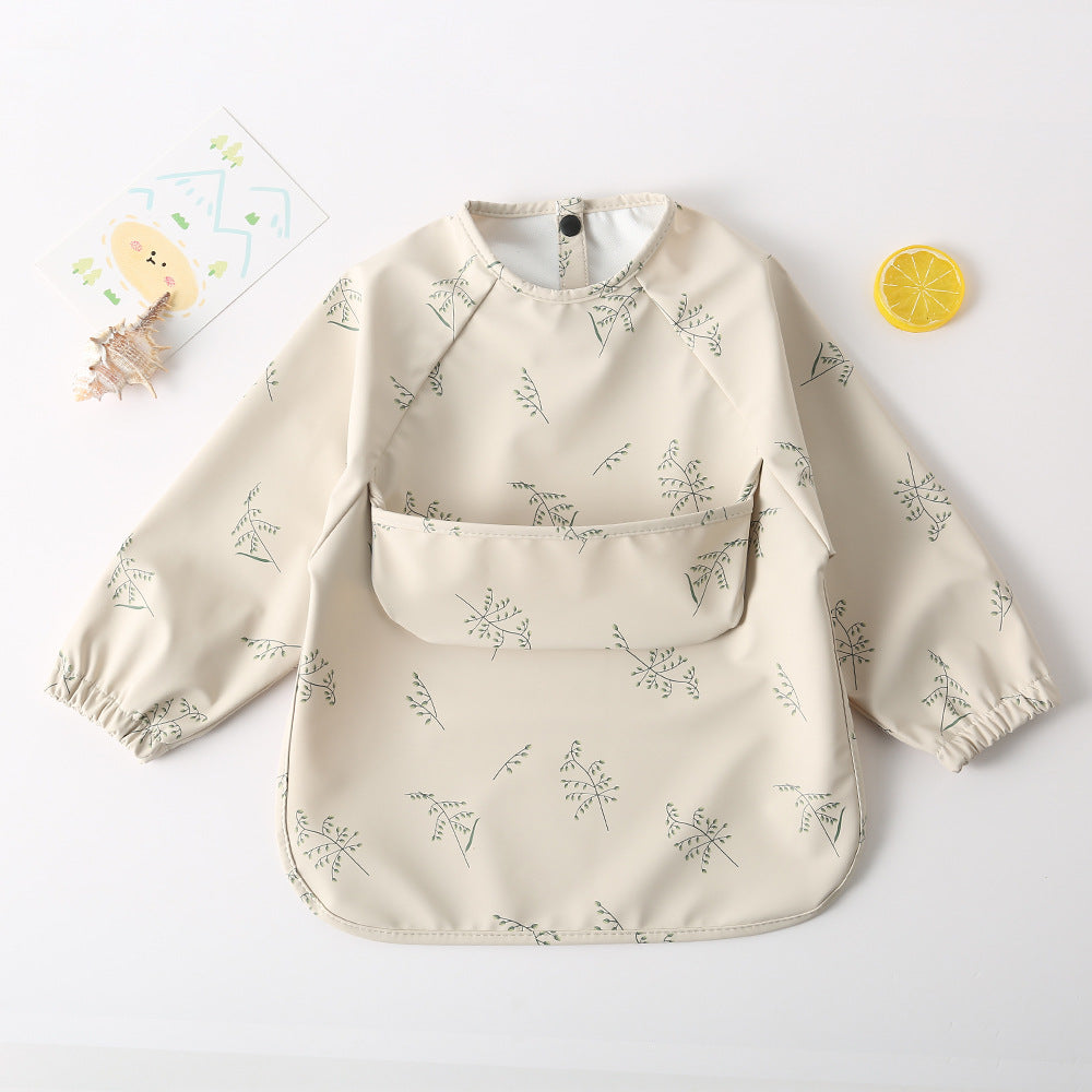 Long-Sleeve Waterproof Reversible Bib for Babies