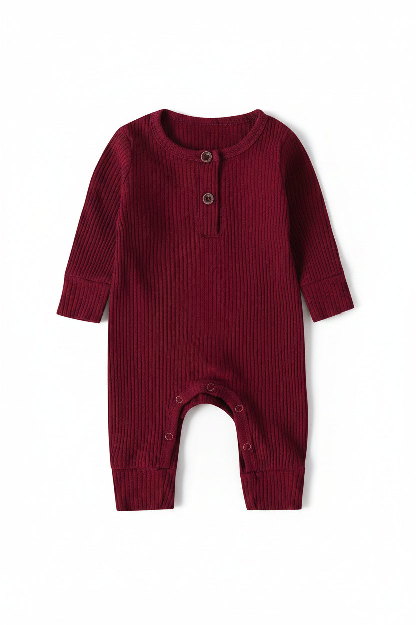 Baby Long Sleeve Cotton Bodysuit | Snap Closure | 6 Colors
