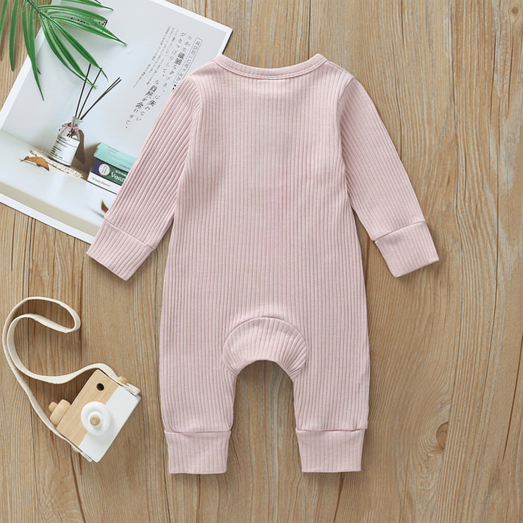 Baby Long Sleeve Cotton Bodysuit | Snap Closure | 6 Colors