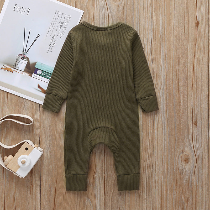 Baby Long Sleeve Cotton Bodysuit | Snap Closure | 6 Colors