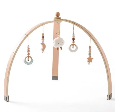 Natural Wooden Baby Gym | Sensory Play Frame for Newborns & Infants