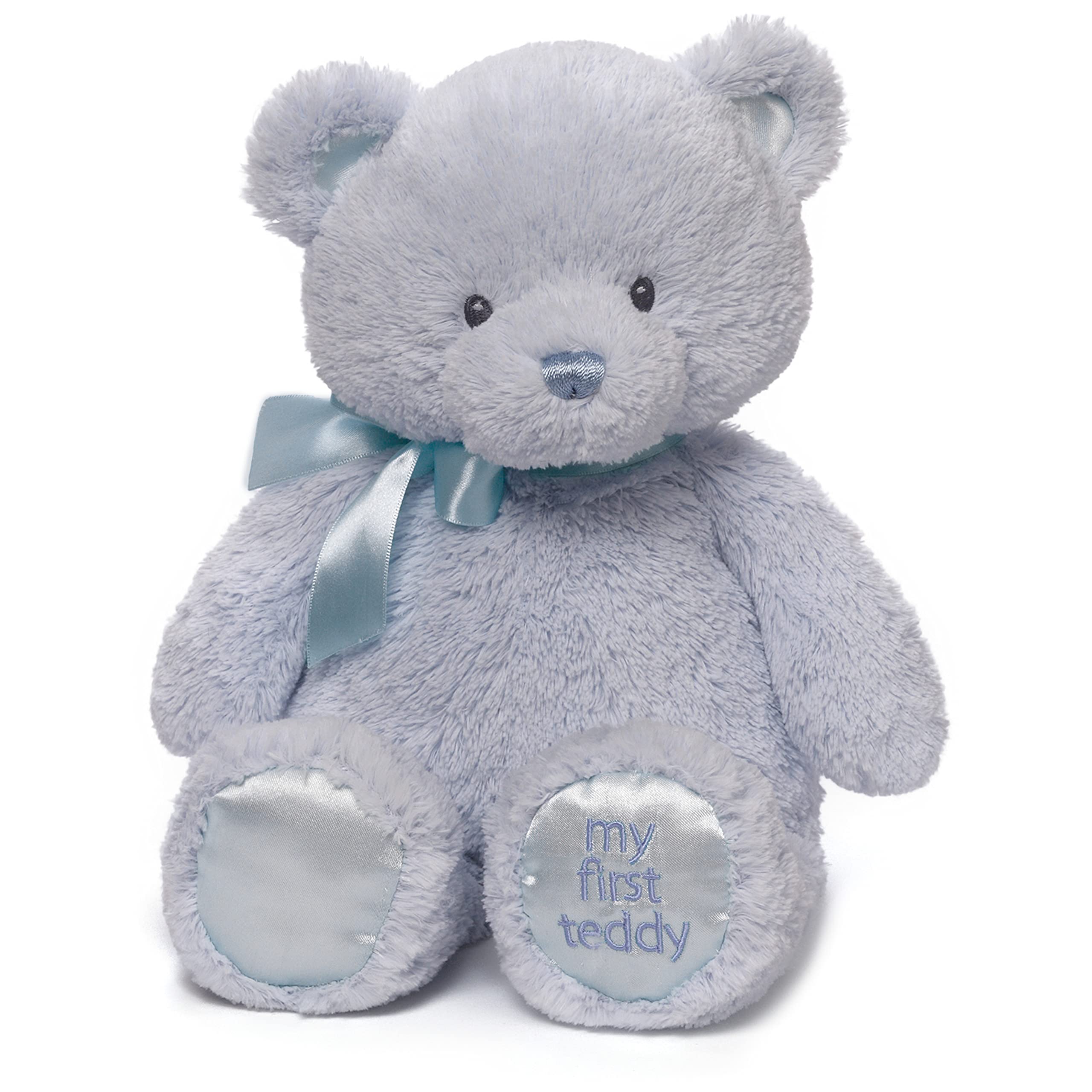 GUND Baby My First Teddy Bear | Ultra-Soft Classic Plush | Newborns & Up | 15" | Blue