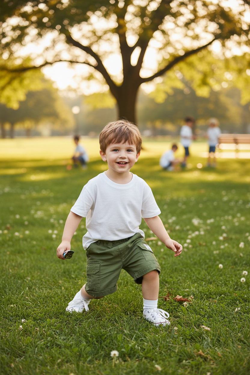 Kids Summer Shorts | Soft Cotton | Ages 3–8 | 4 Colors