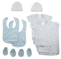 Boys' 9-Piece Blue Layette Set