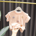 Girls' Summer Cotton Top – Lightweight Floral & Print Tee for Toddlers (80–130cm)