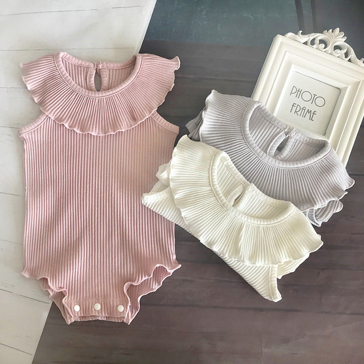 Baby Girl Stretchy Bodysuit — Soft Cotton Summer Onesie