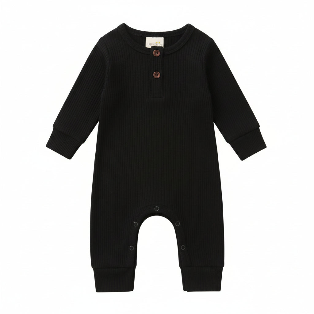 Baby Long Sleeve Cotton Bodysuit | Snap Closure | 6 Colors