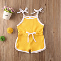 Baby Girl Striped Romper — Cotton Summer Overall