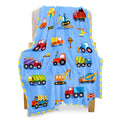 Kids' Construction Vehicles Throw Blanket — Soft Fleece, 40x50"