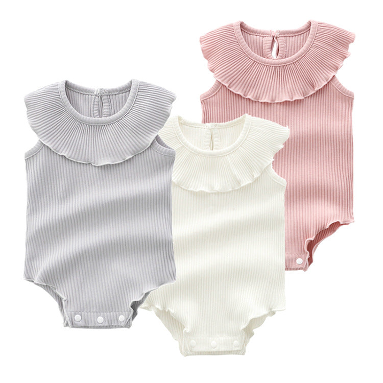 Baby Girl Stretchy Bodysuit — Soft Cotton Summer Onesie