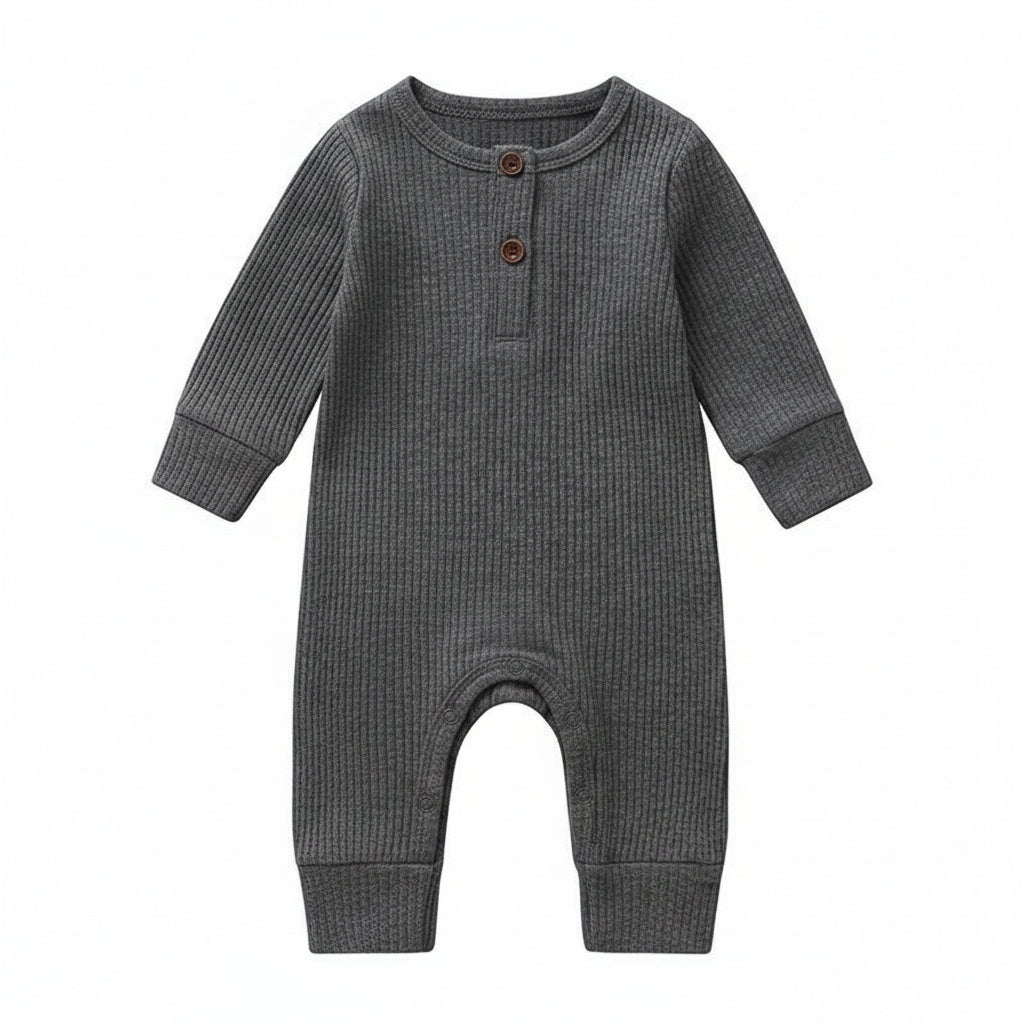 Baby Long Sleeve Cotton Bodysuit | Snap Closure | 6 Colors