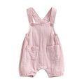 Baby Cotton Linen Romper — Sleeveless Unisex Jumpsuit