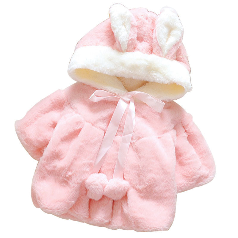 Rabbit Cape Baby Cotton Coat | Warm Outerwear for 1-3 Years | Autumn & Winter