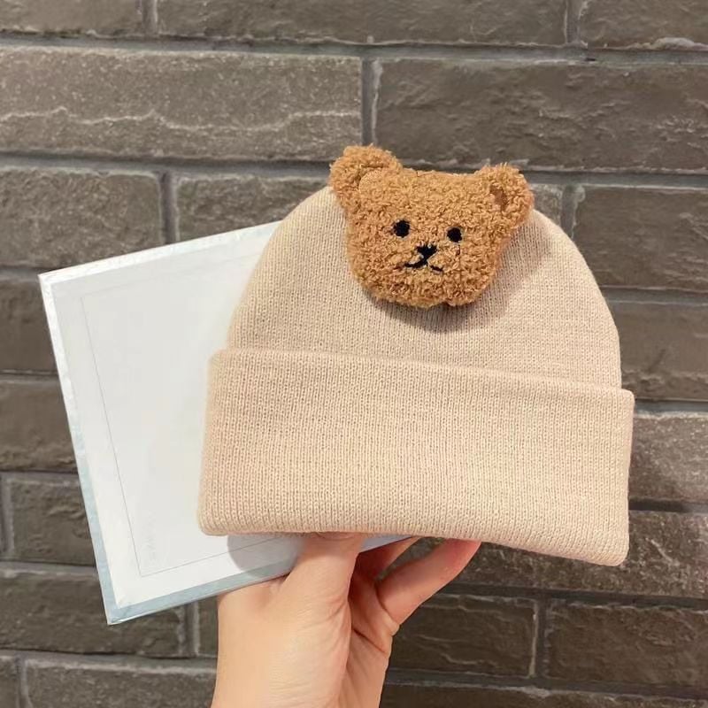 Baby Bear Knitted Hat – Warm Acrylic Beanie for Babies & Toddlers (3M–2 Years)