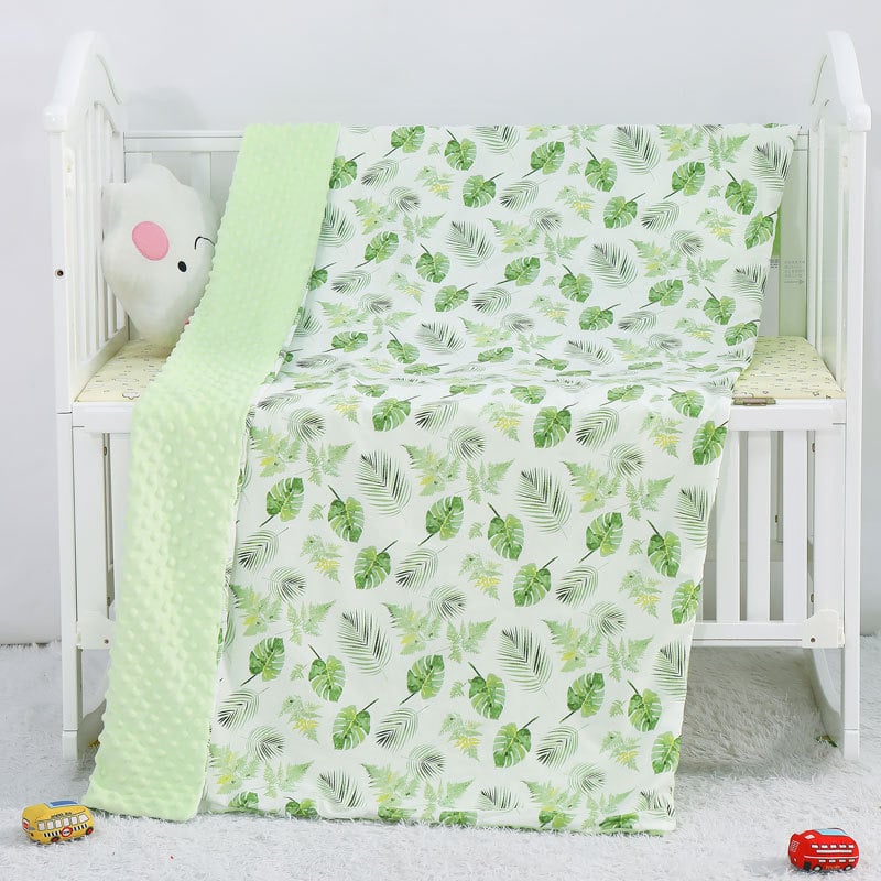 Cartoon Baby Blanket — Soft Cotton, Stroller & Crib Size