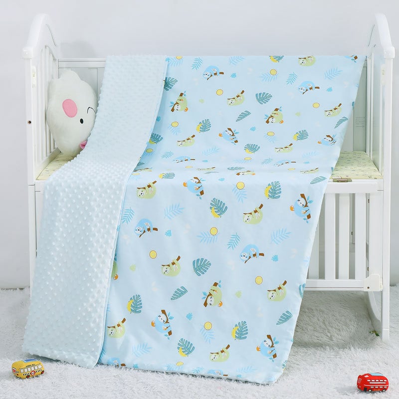 Cartoon Baby Blanket — Soft Cotton, Stroller & Crib Size
