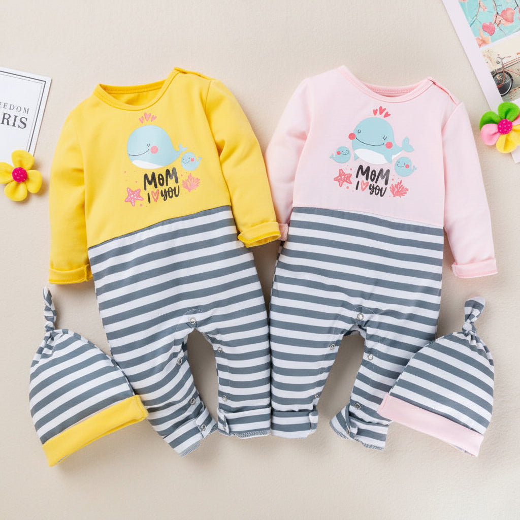 Newborn Cartoon Animal Romper for Babies (Spring/Autumn)