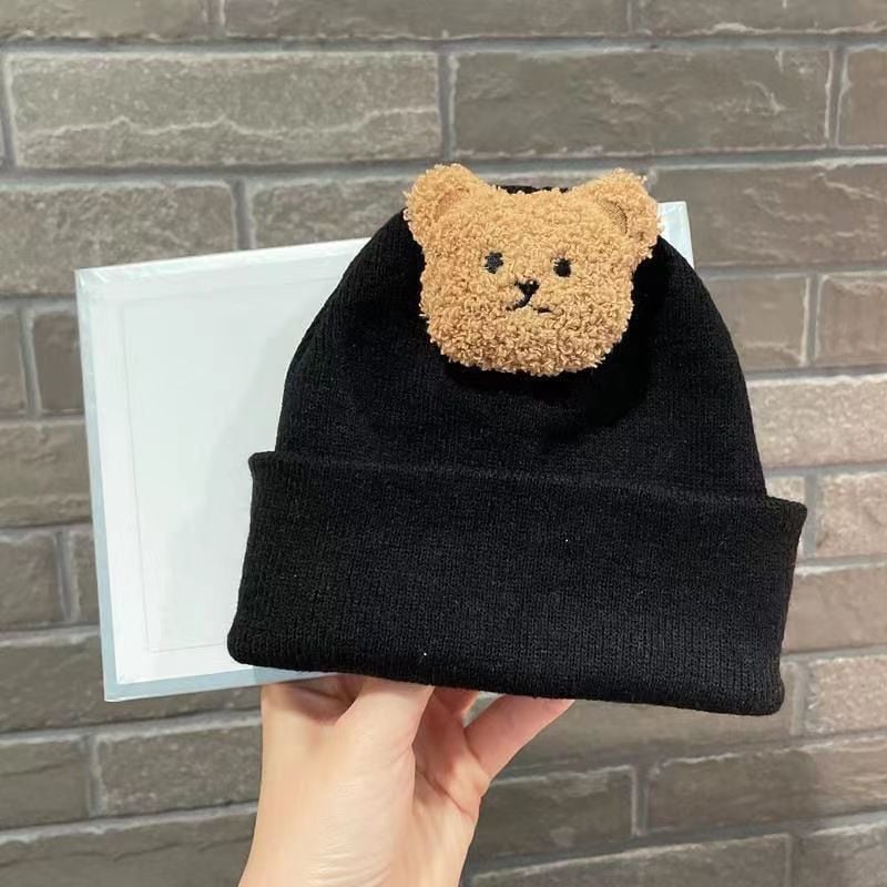 Baby Bear Knitted Hat – Warm Acrylic Beanie for Babies & Toddlers (3M–2 Years)