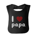 I Love Papa Baby Bib | Cute Snap-On Infant Bib | Father's Day Gift