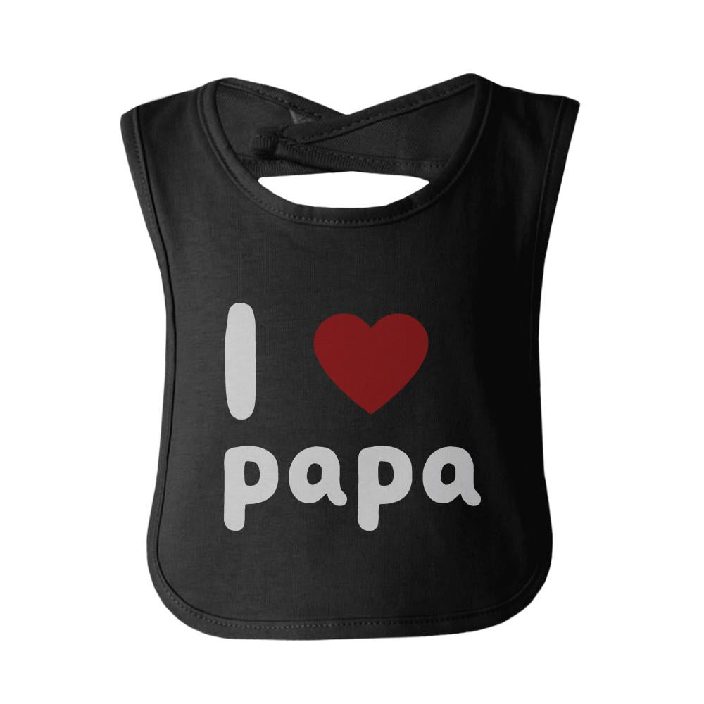 I Love Papa Baby Bib | Cute Snap-On Infant Bib | Father's Day Gift