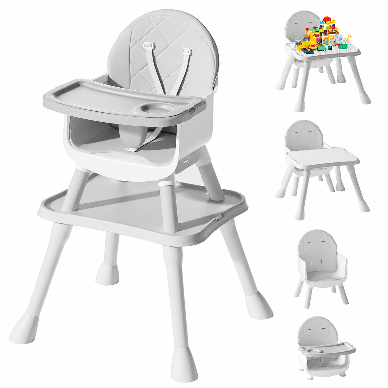 6-in-1 Convertible Baby High Chair for Babies & Toddlers | CPSIA & ASTM Certified