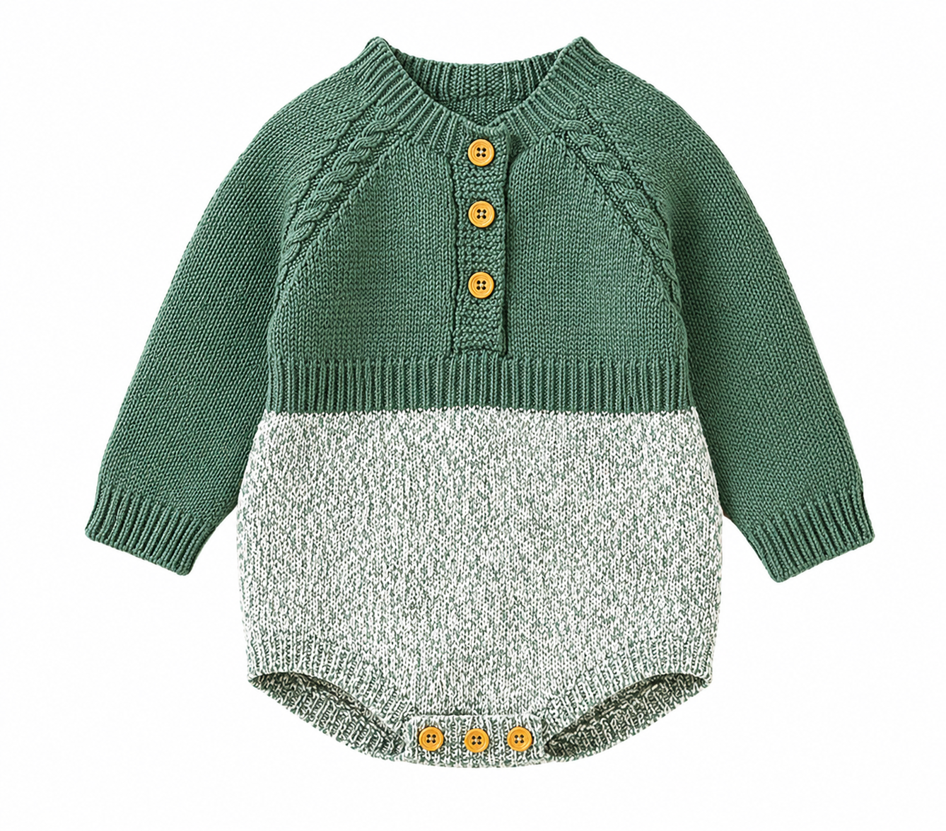 Baby Long Sleeve Romper – Soft Cotton Bodysuit for Newborns & Toddlers (62–86cm)