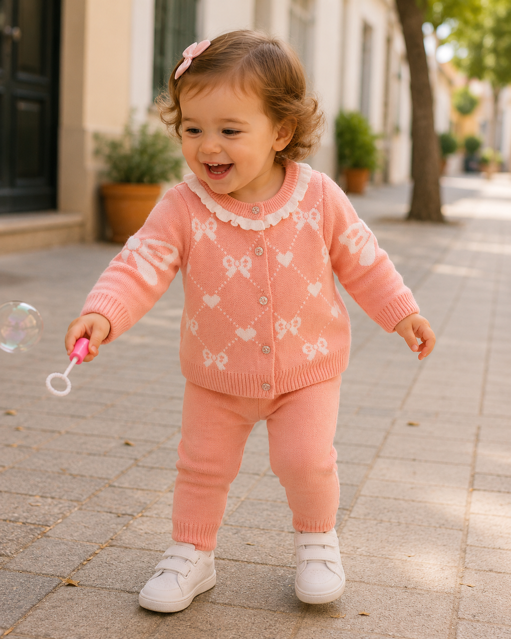Baby Girl Lace Outfit Set | Plaid & Floral | Long Sleeve | Ages 2-24M | Purple, Pink & Sky Blue