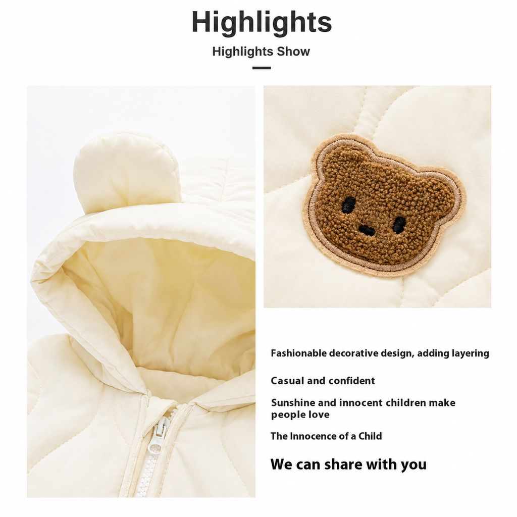 Baby Winter Jumpsuit – Warm & Cozy All-in-One | Sizes 66–90 | Beige, Coffee & Green
