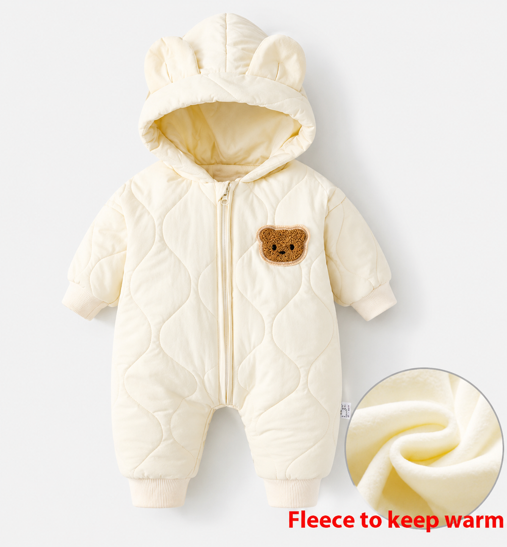 Baby Winter Jumpsuit – Warm & Cozy All-in-One | Sizes 66–90 | Beige, Coffee & Green