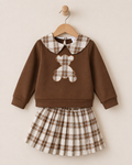 Girls 2-Piece Knit Top & Pleated Skirt Set | Fall Winter Outfit | Ages 4-5