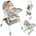 High Chairs for Babies and Toddlers with 360-Degree Rotatable Wheels, 6-in-1/3-in-1 Foldable and Portable Children's High Chair, Suitable for Babies of All Ages to Grow