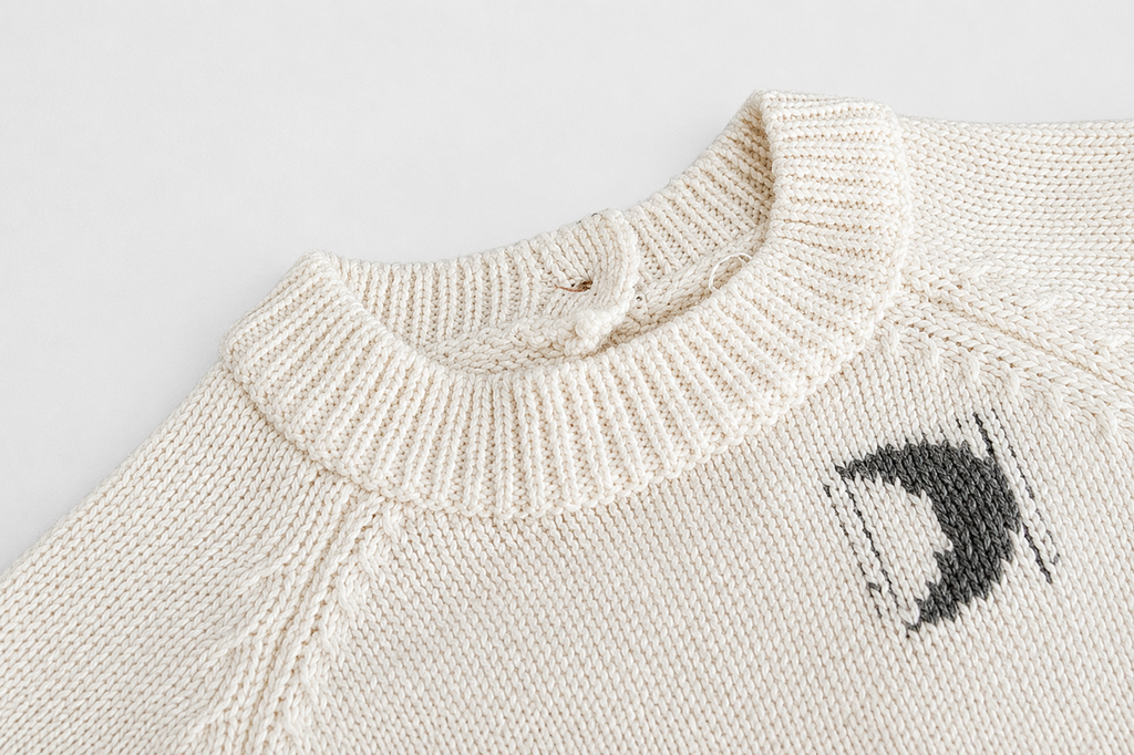 Knitted Cotton Baby Romper | Long-Sleeve Onesie for Babies 3-9 Months