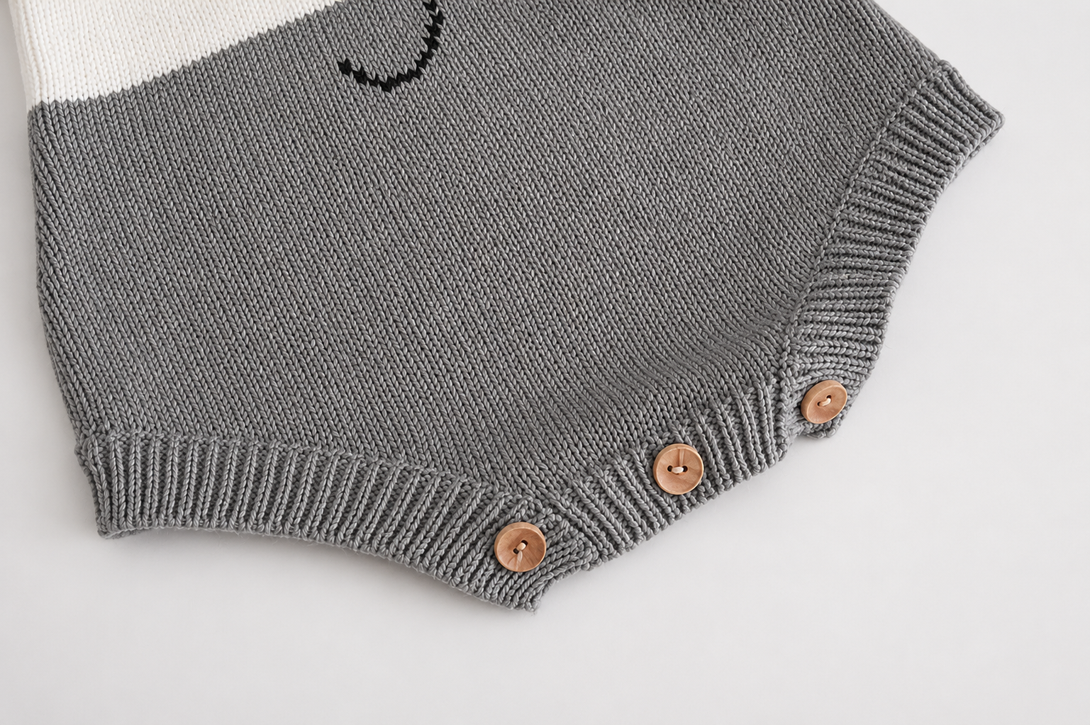Knitted Cotton Baby Romper | Long-Sleeve Onesie for Babies 3-9 Months