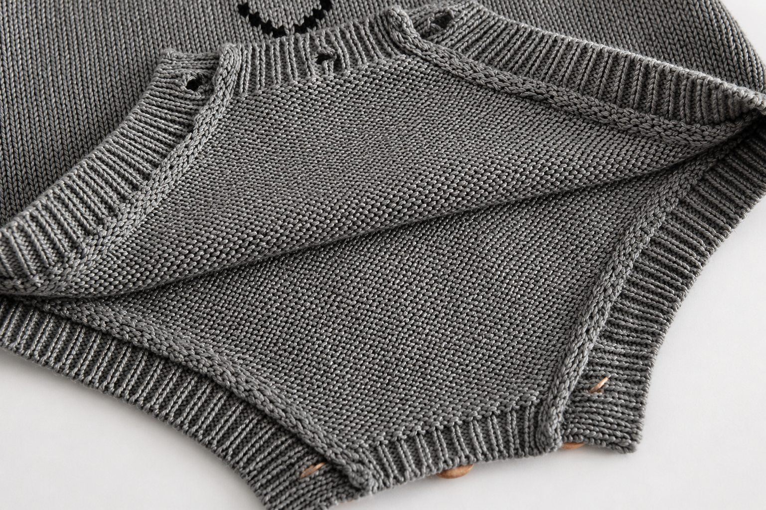 Knitted Cotton Baby Romper | Long-Sleeve Onesie for Babies 3-9 Months