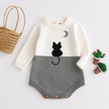Knitted Cotton Baby Romper | Long-Sleeve Onesie for Babies 3-9 Months