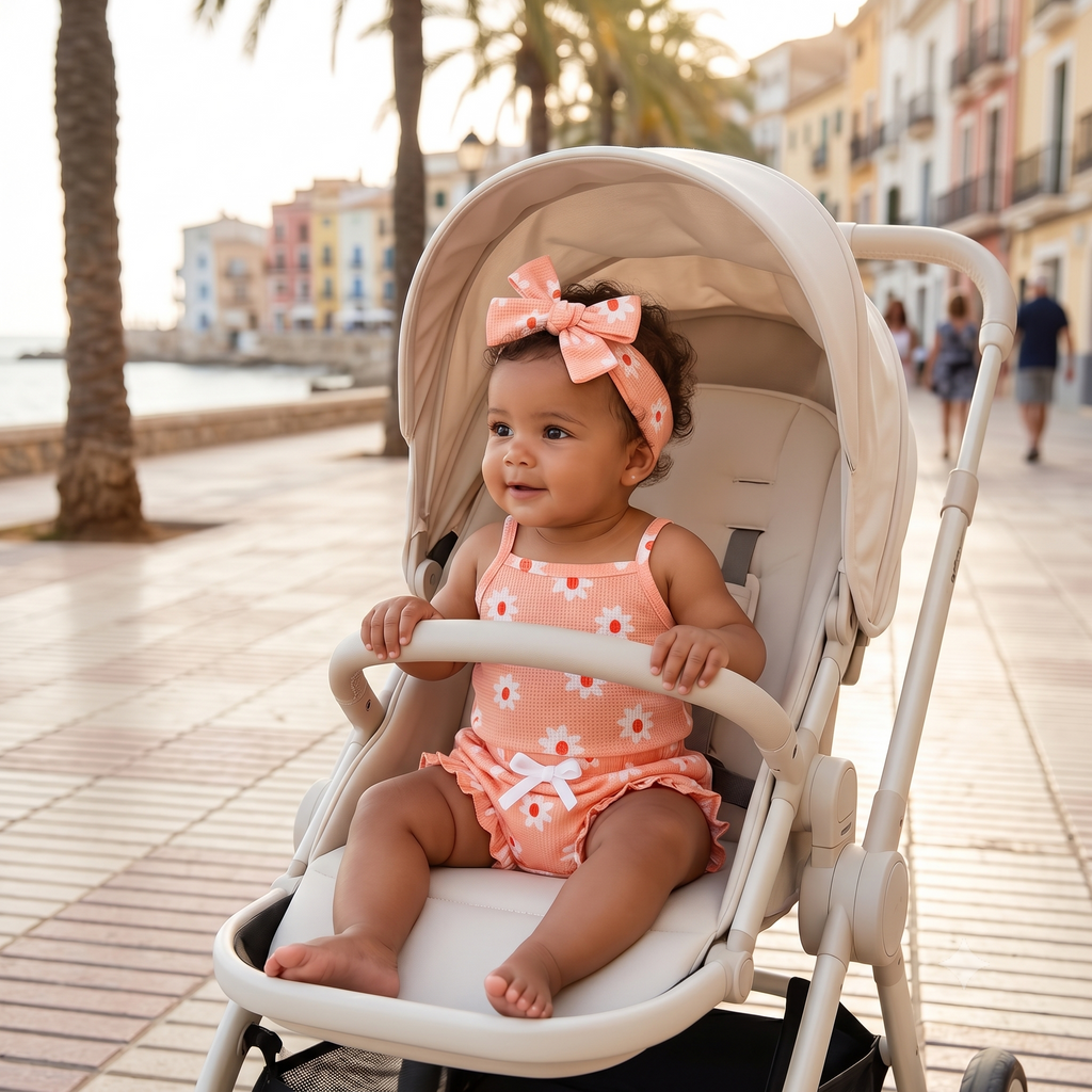 Baby Girl Flower Print T-Shirt & Shorts Set — Summer Outfit