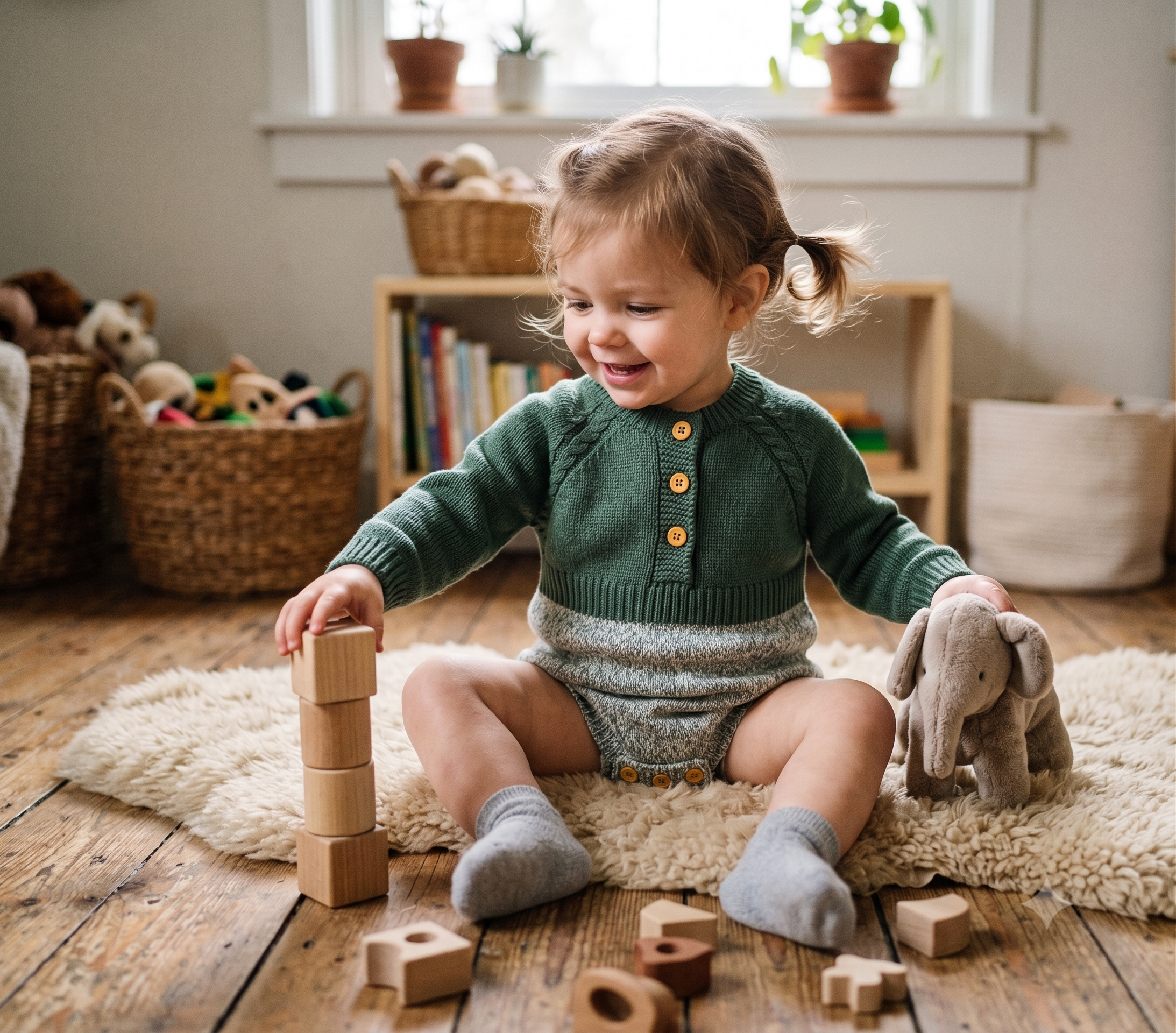 Baby Long Sleeve Romper – Soft Cotton Bodysuit for Newborns & Toddlers (62–86cm)