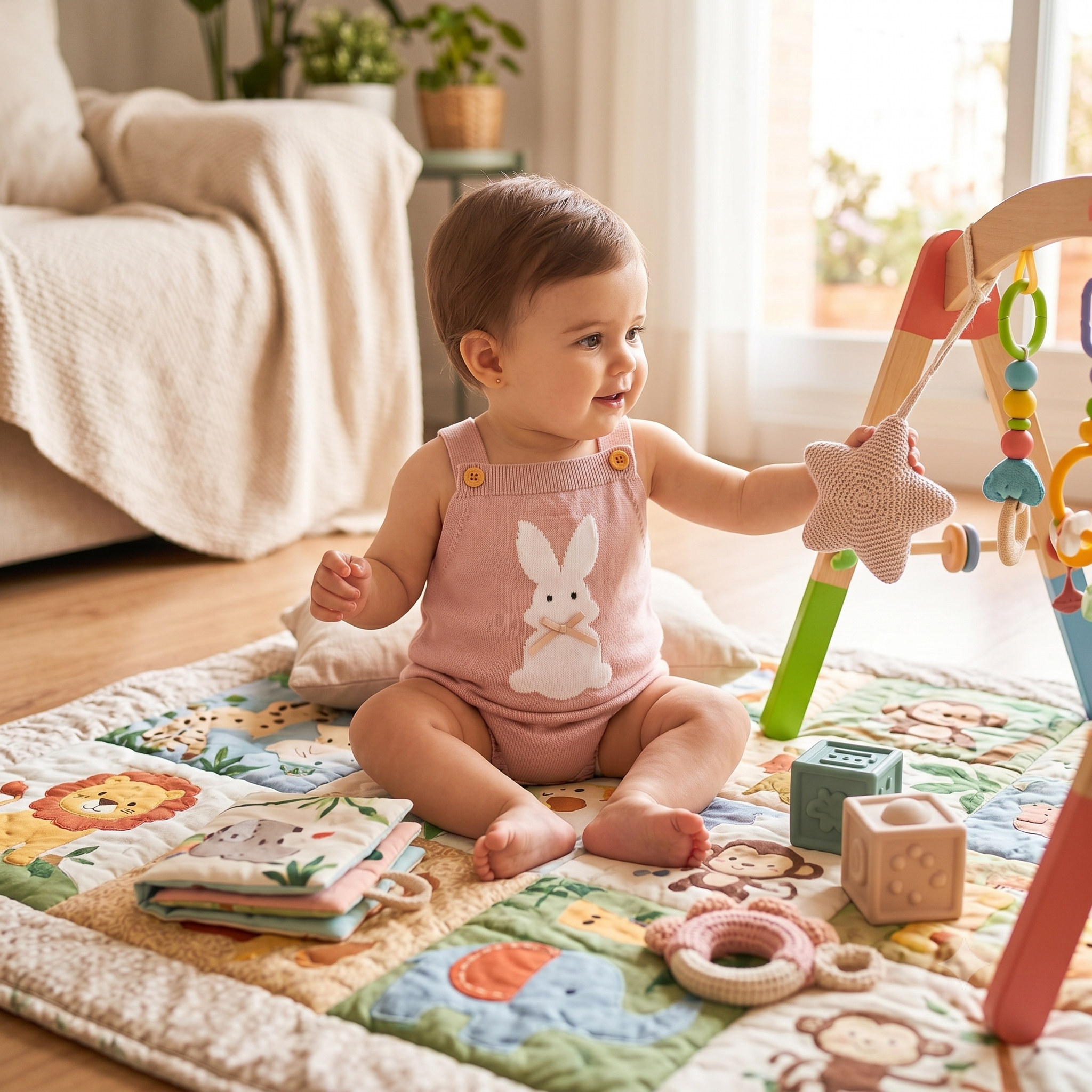 Baby Easter Bunny Knit Romper — Sleeveless Unisex Onesie