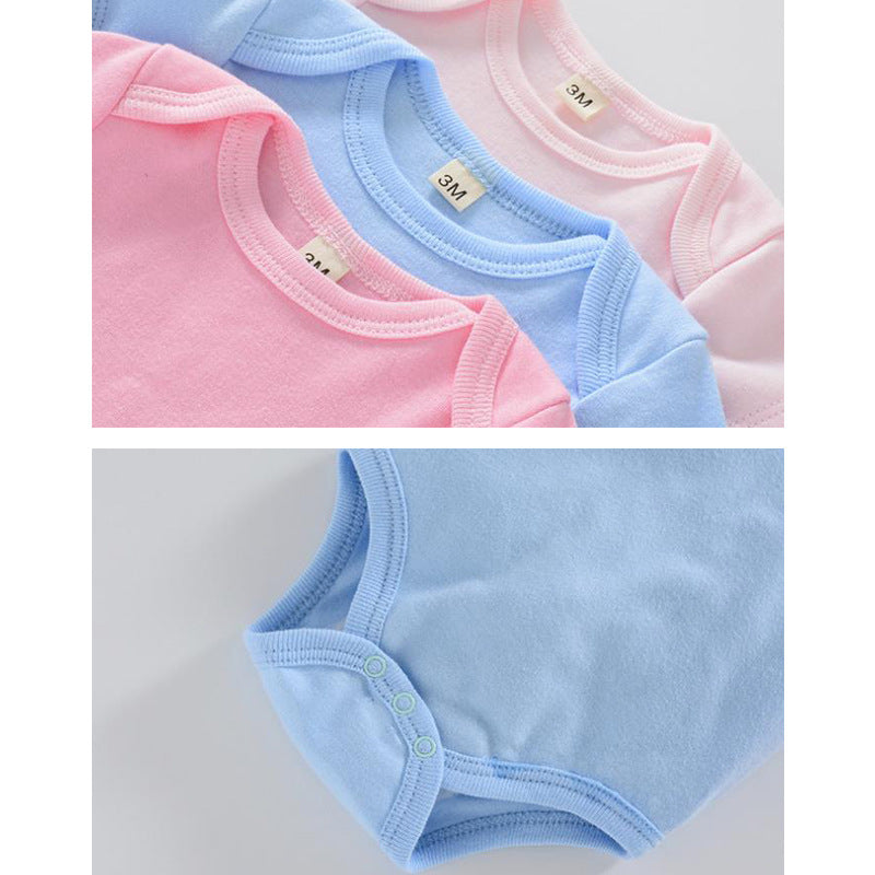 Organic Cotton Baby Romper | Short Sleeve Triangle Bodysuit for Boys & Girls 0-2Y