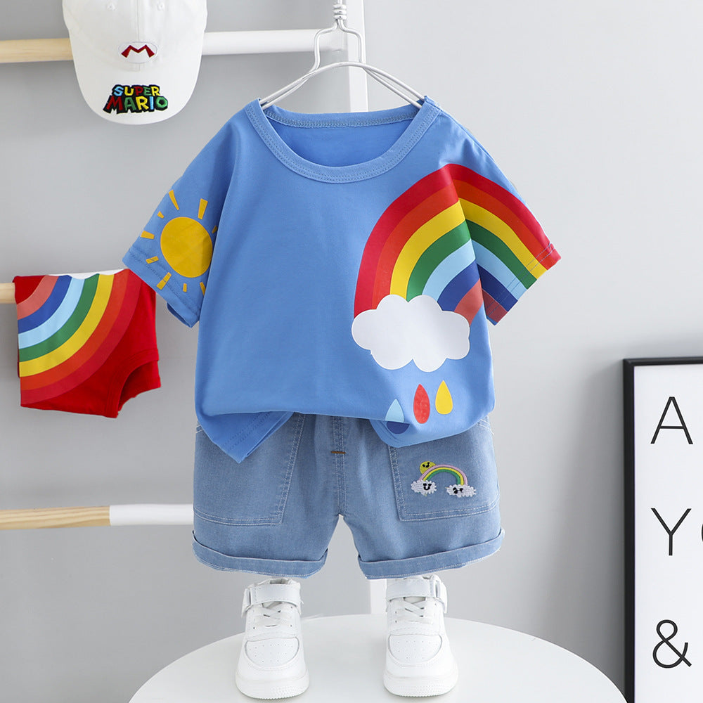 Baby Boy Summer 2-Piece Set | Short Sleeve Top & Shorts (1–3 Years)