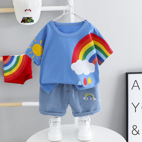 Baby Boy Summer 2-Piece Set | Short Sleeve Top & Shorts (1–3 Years)