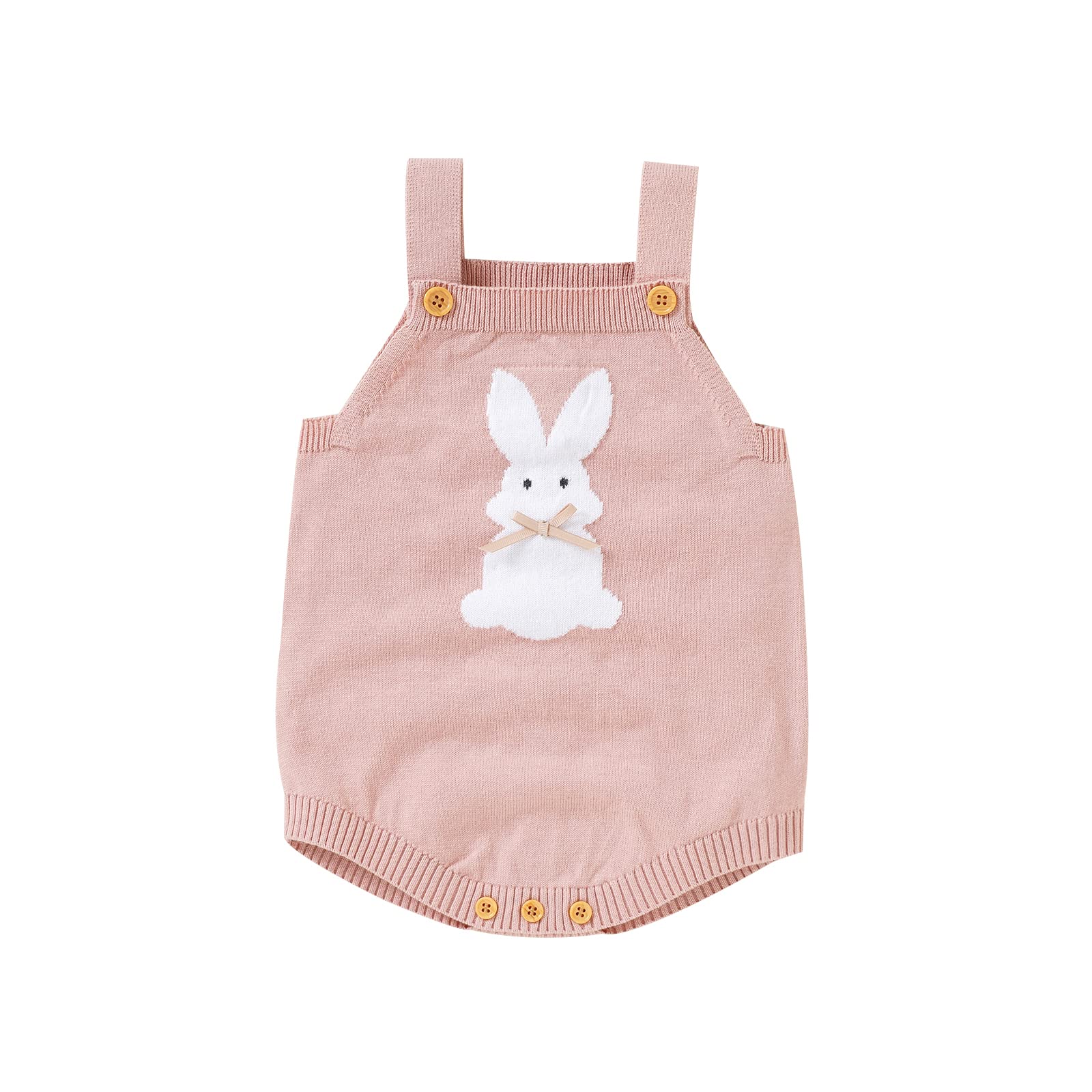 Baby Easter Bunny Knit Romper — Sleeveless Unisex Onesie