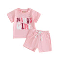 Mama's Girl Baby Summer Set — Cotton T-Shirt & Shorts, 2-Piece Outfit