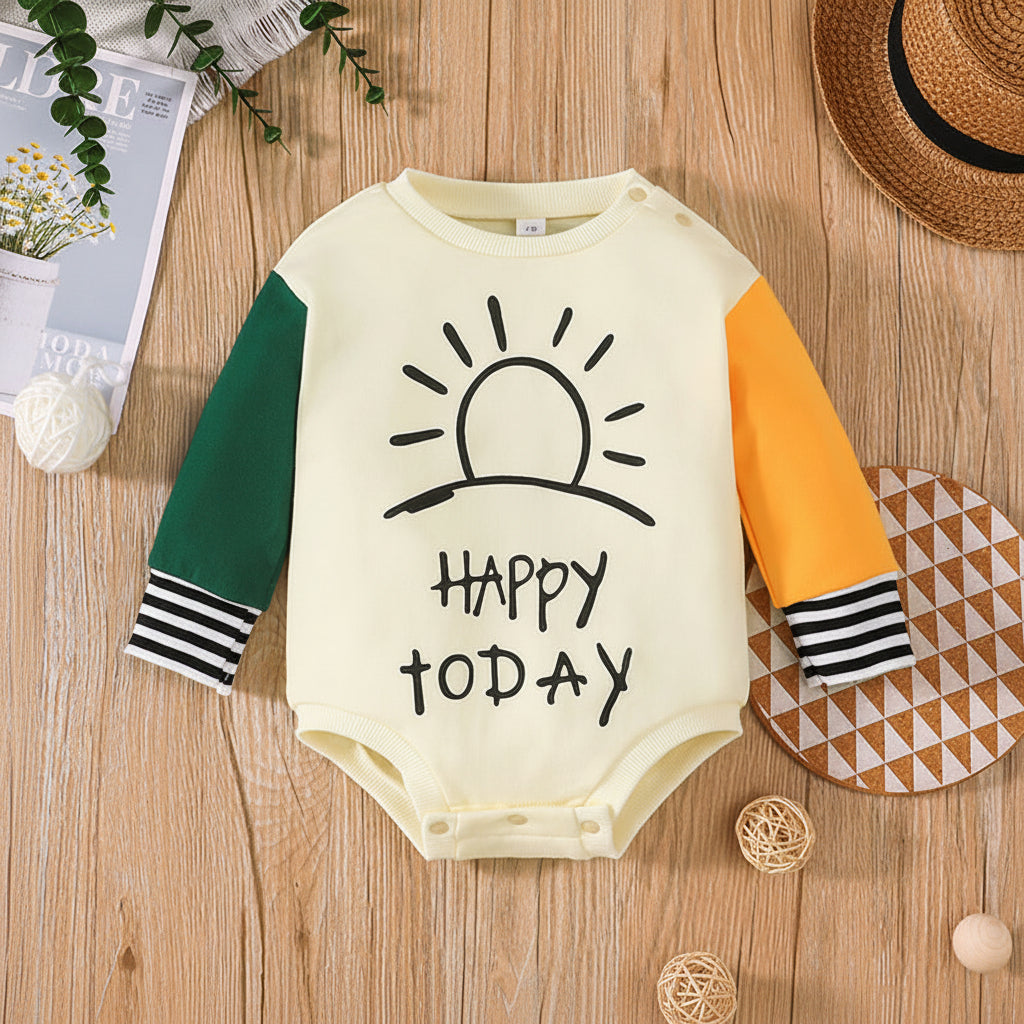 Baby Unisex Long Sleeve T-Shirt | Korean Style | Cotton | Sizes 70–110cm