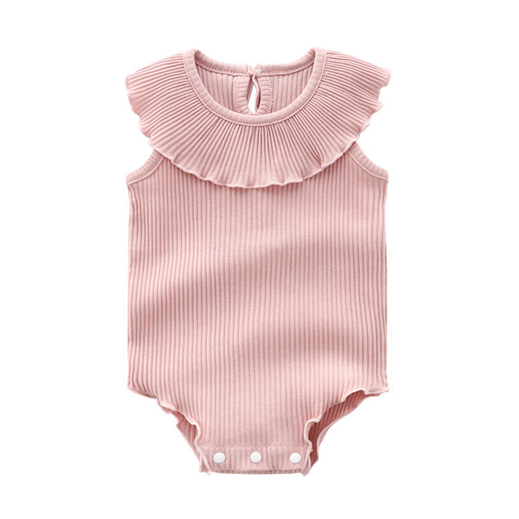 Baby Girl Stretchy Bodysuit — Soft Cotton Summer Onesie