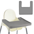 Silicone High Chair Placemat | Fits IKEA Antilop | All-Inclusive Baby Mat | Gray