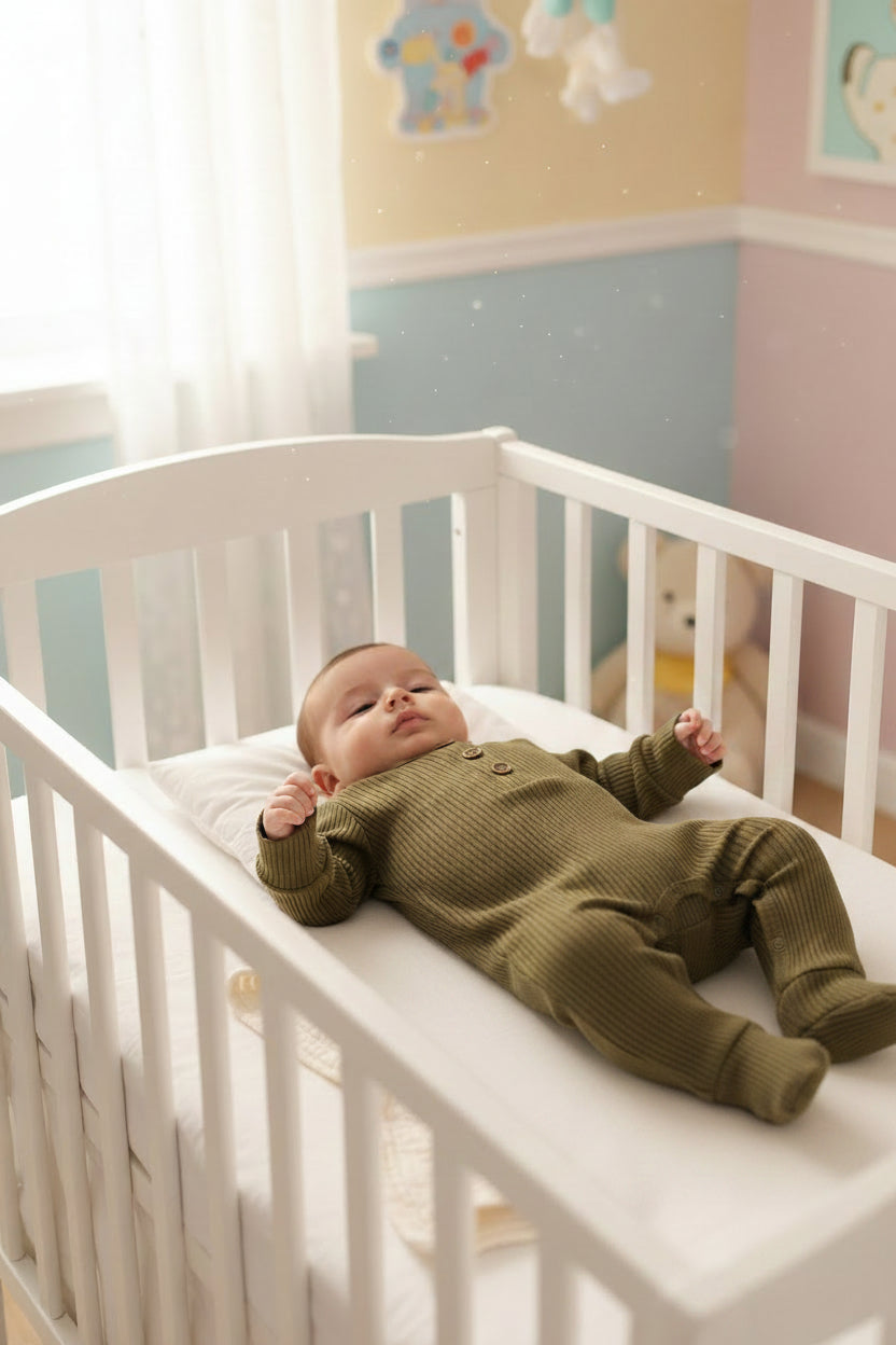 Baby Long Sleeve Cotton Bodysuit | Snap Closure | 6 Colors