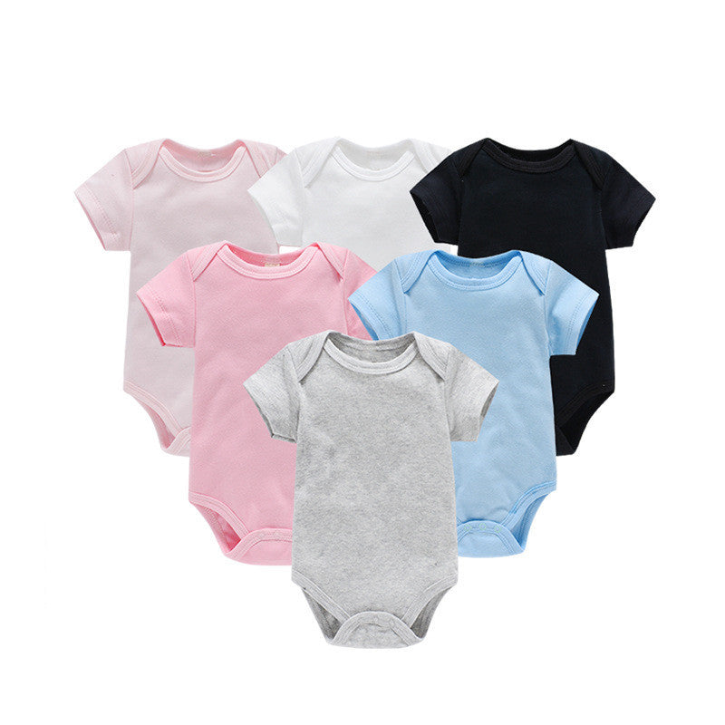 Organic Cotton Baby Romper | Short Sleeve Triangle Bodysuit for Boys & Girls 0-2Y