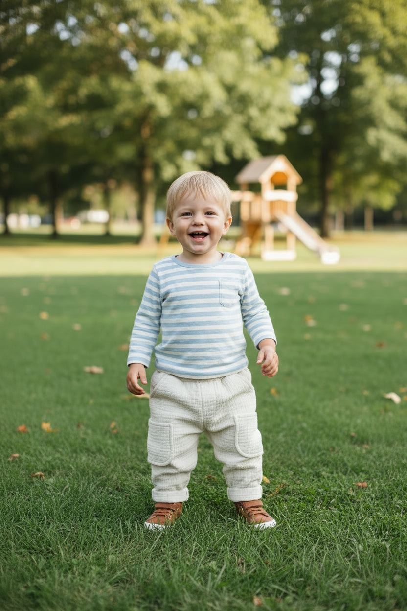 Kids' Cotton Casual Pants | High Waist | Unisex | Sizes 80–130cm